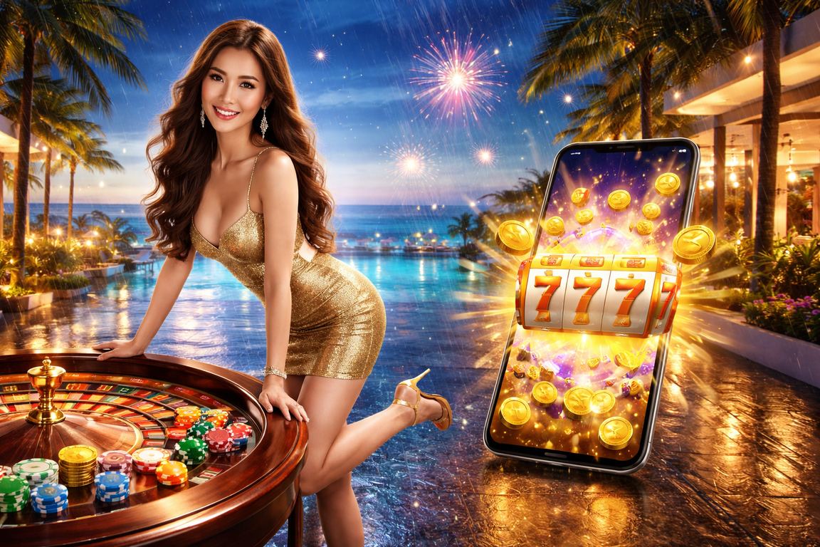 Bãi biển Đà Nẵng với roulette minh họa so sánh trải nghiệm giải trí trực tuyến